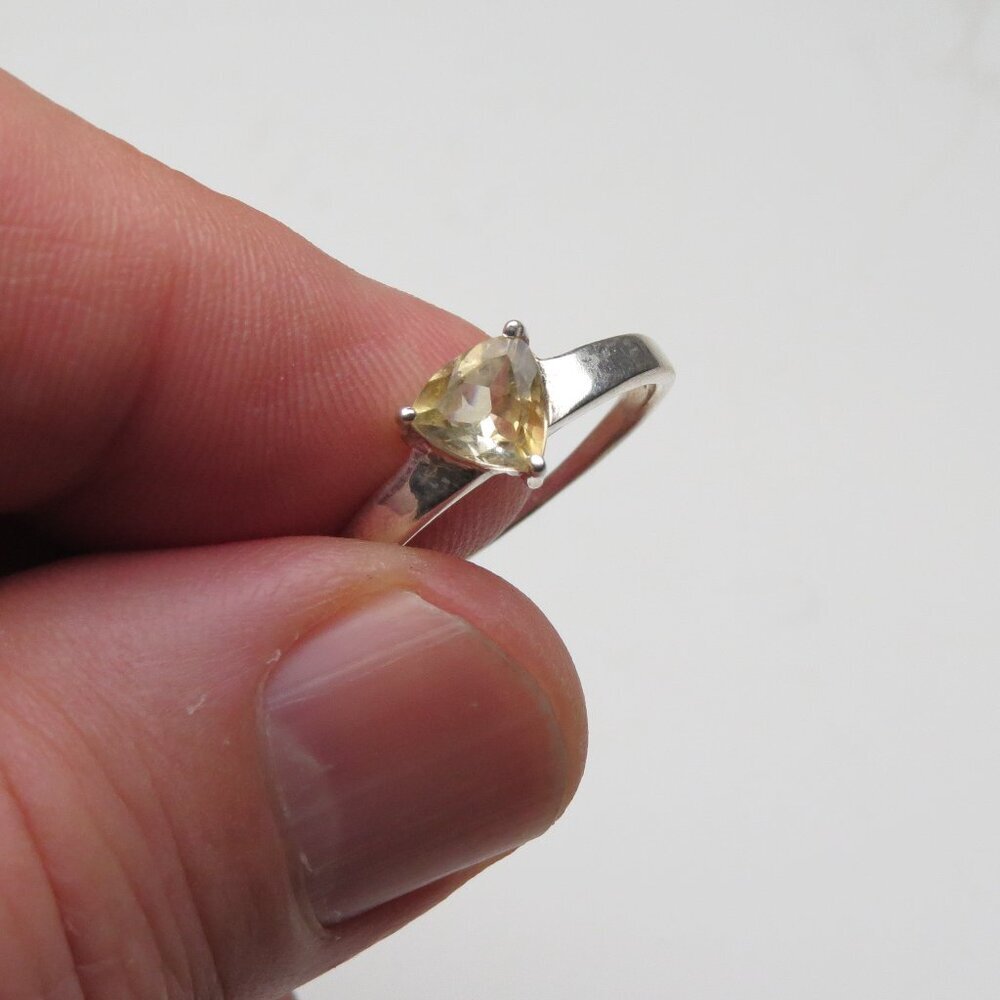 *925 Sterling Silver Genuine Citrin Ring